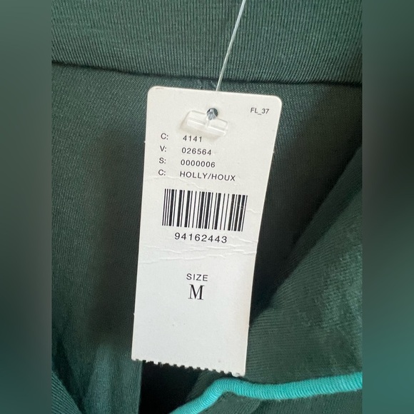 NWT new medium Anthropologie briar piped pajama top button down Holly green teal - Picture 5 of 17